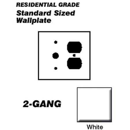 Leviton 88078 2-Gang 1-Duplex 1-Telephone/Cable .406 Device Combination Wallplate - Cheap Fitting