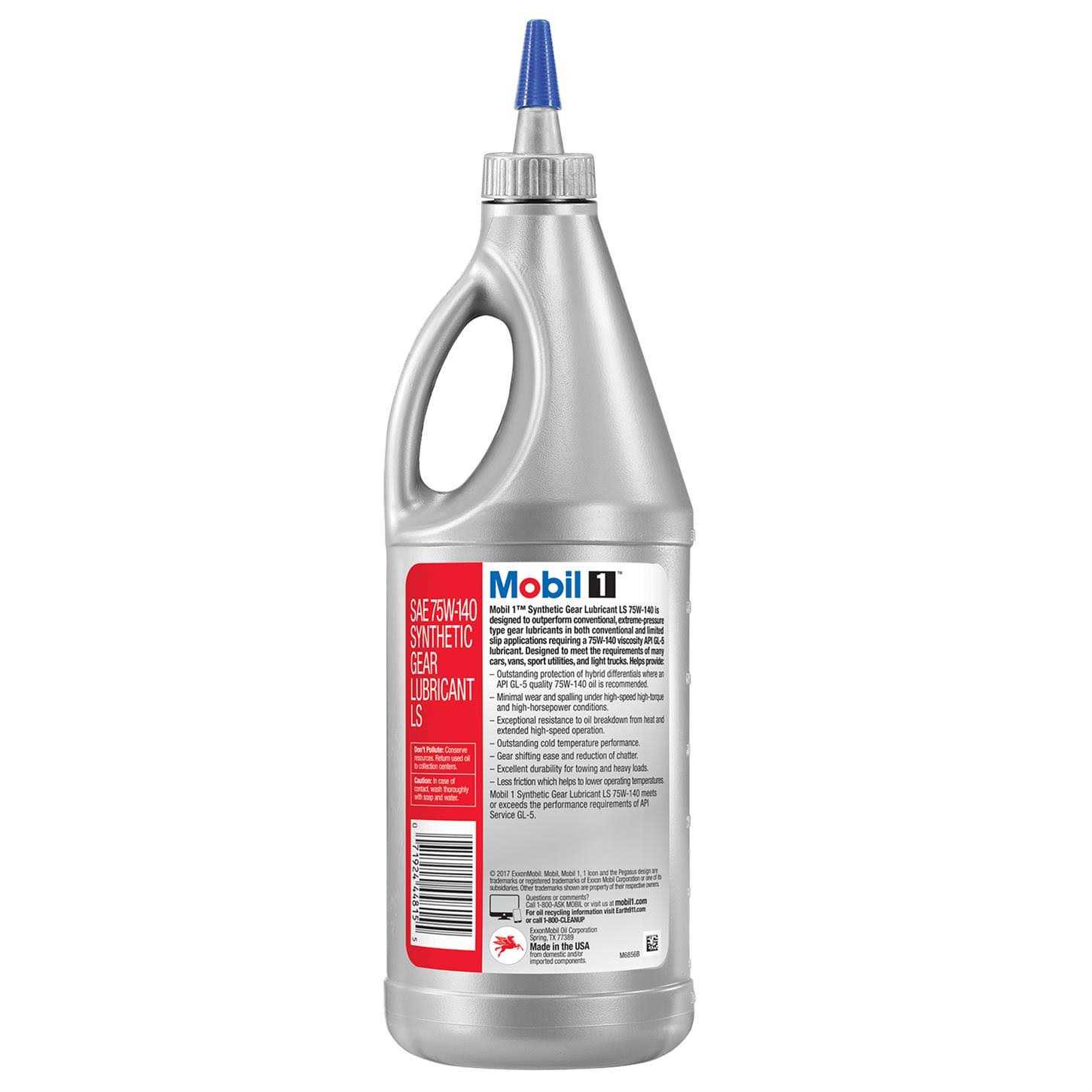 Mobil 1 75w140 Gear Lube 102490 - Cheap Fitting