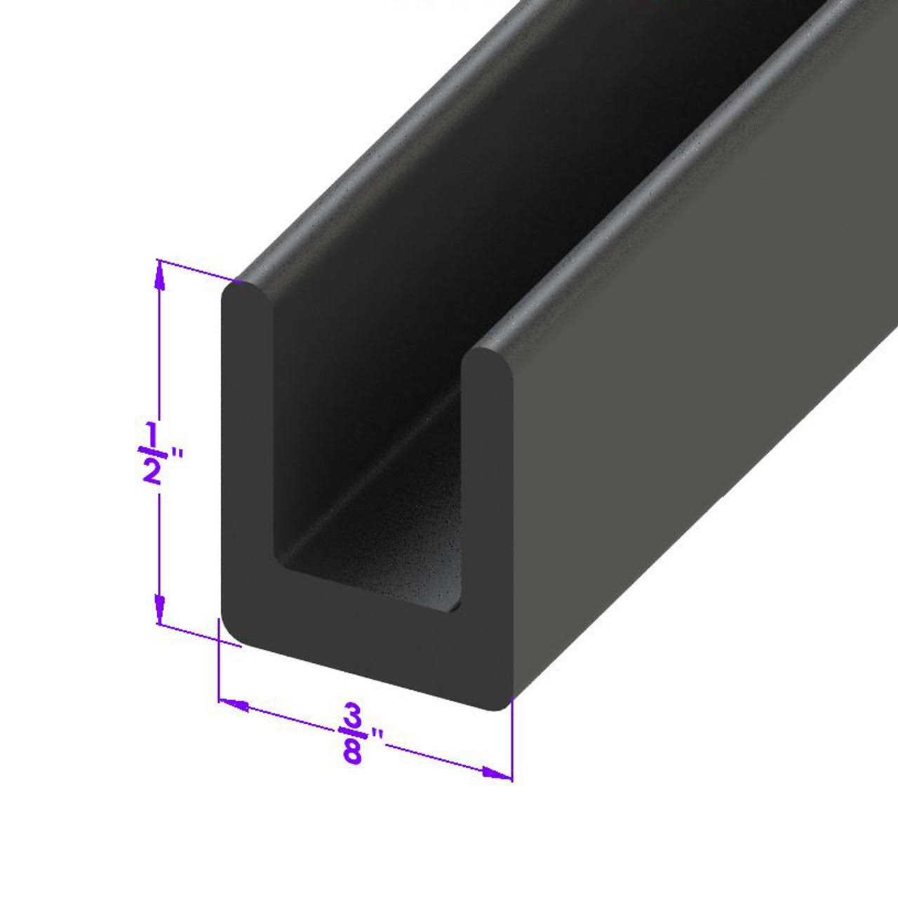 Glass Setting U Channel 3/8 wide X 3/8 deep LP 10 - Cheap Fitting
