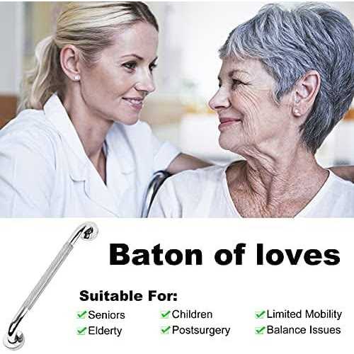 2 Pack Anti-Slip Bathroom Grab Lonvichtt Stainless Steel Shower Handle - Cheap Fitting