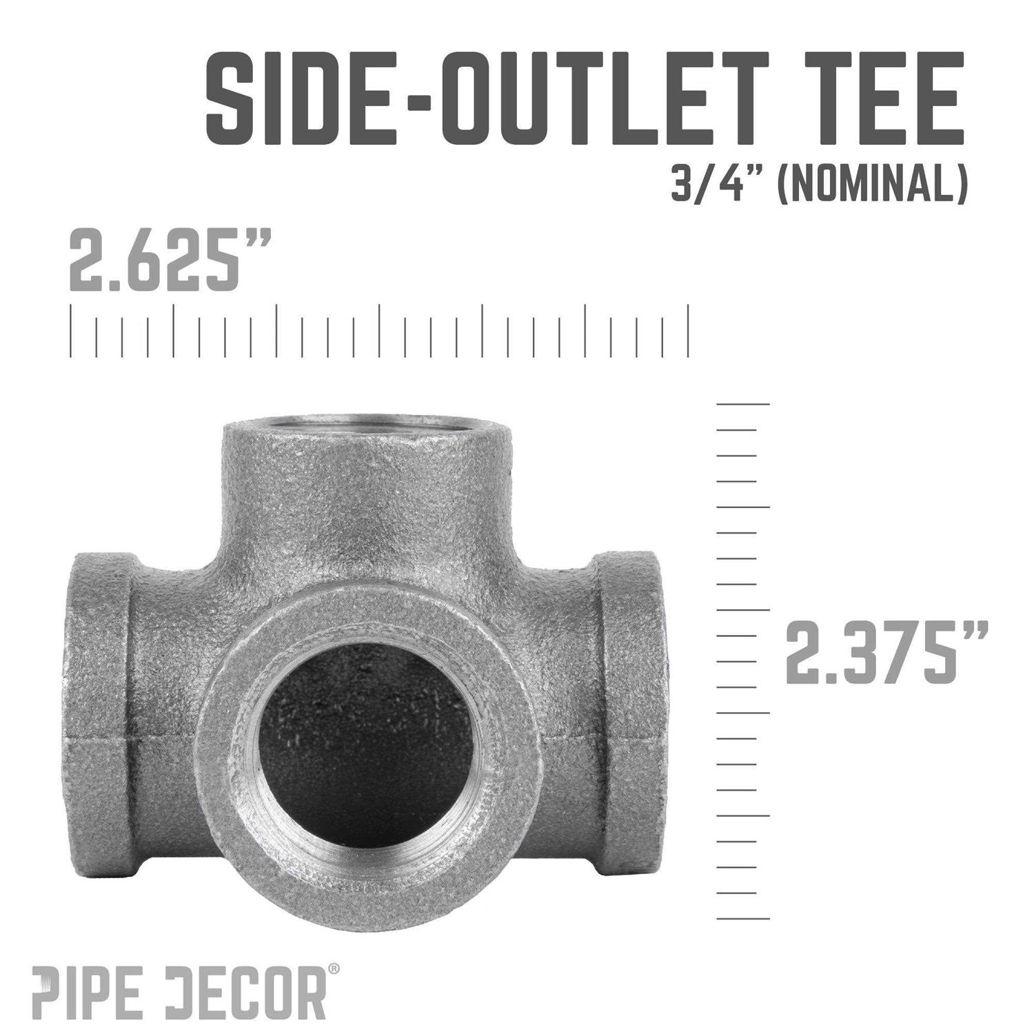 STZ Black Iron Side Outlet Tee - Cheap Fitting