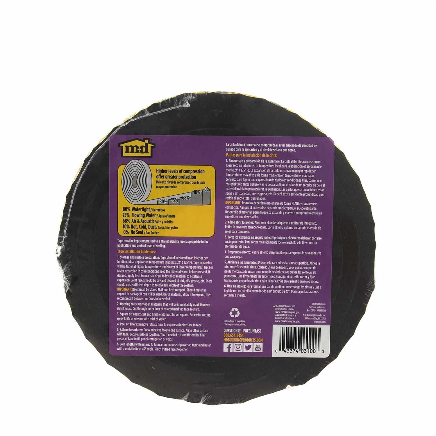 M-D Building Products 03100 Weather Seal Foam 13ft - Cheap Fitting