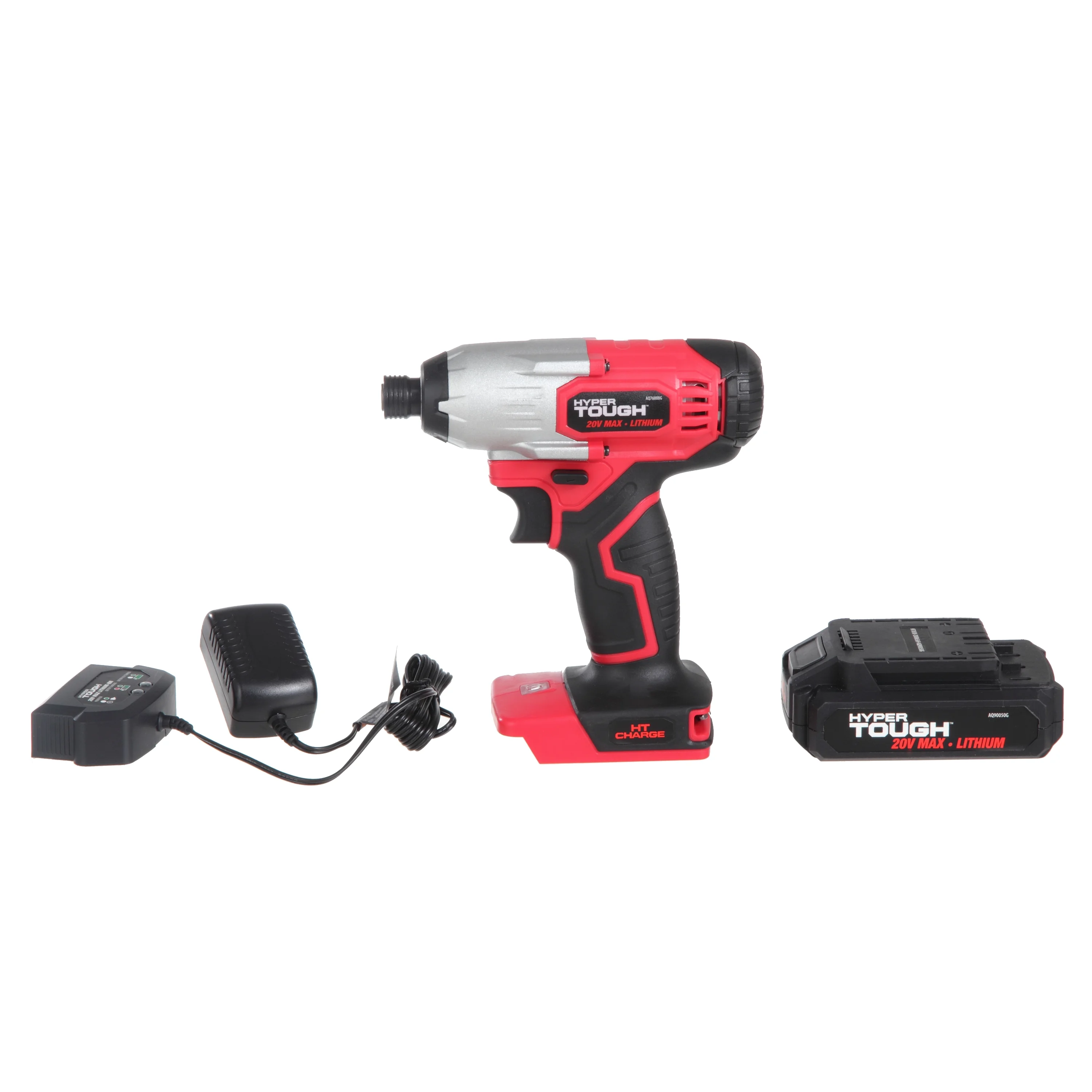 Hyper Tough 20V Max Lithium-ion Cordless Impact Driver, 1/4 inch Quick Release Chuck with 1.5Ah Lithium-ion Battery & Charger, Bit Holder & LED Light - Cheap Fitting