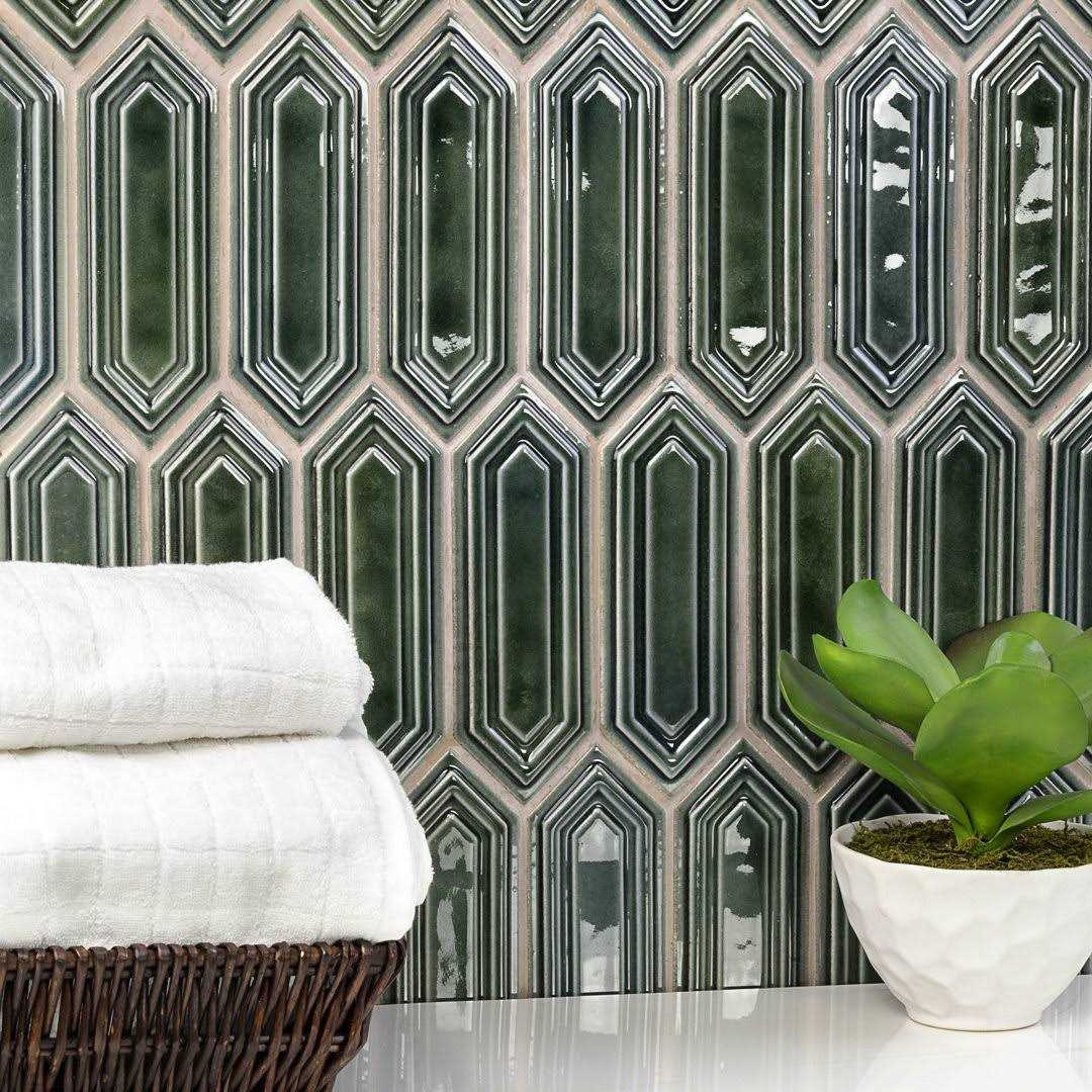 Delphi Hexagon 3 x 9 Straight Edge Ceramic Mosaic Sheet Tile Ivy Hill Tile - Cheap Fitting