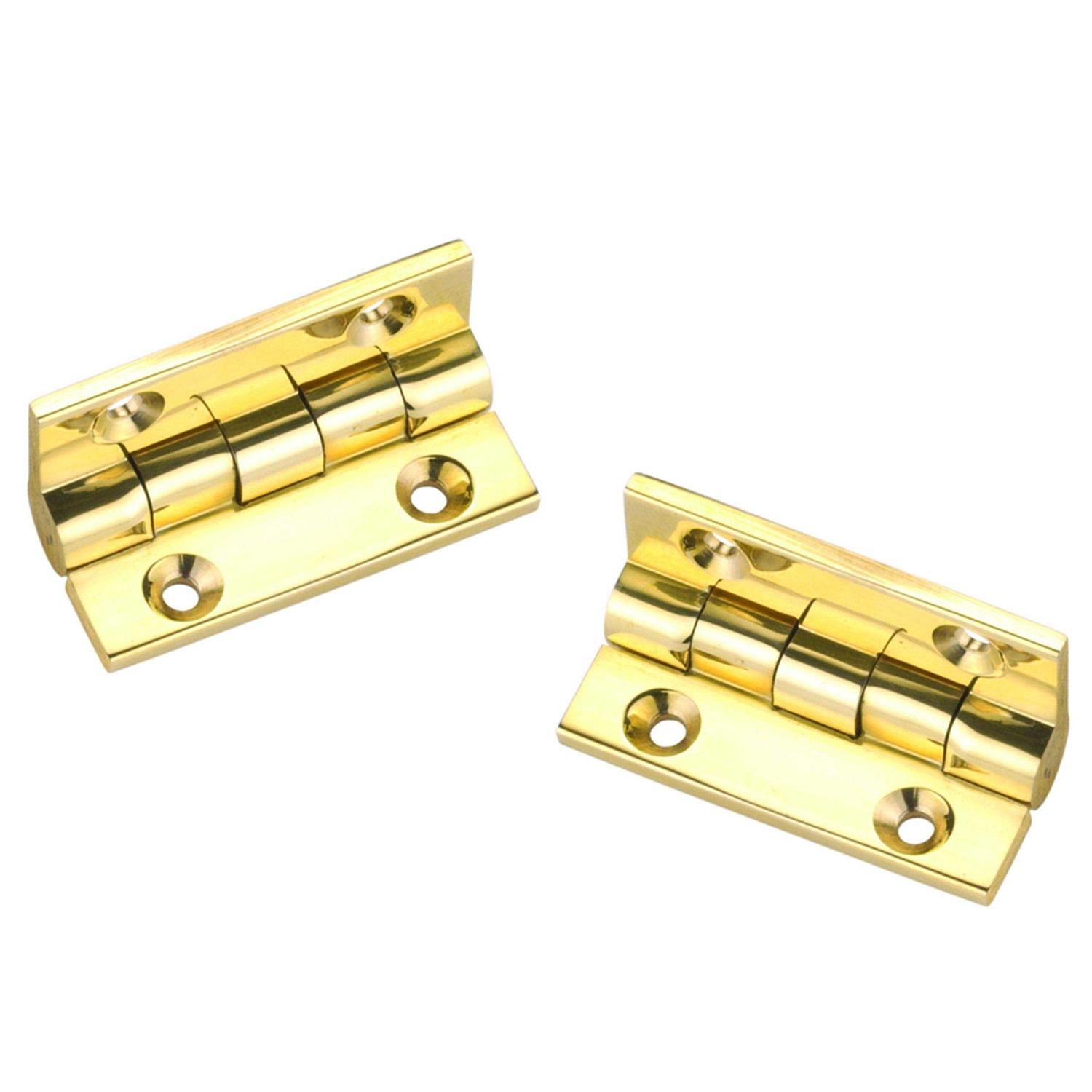 Vertex Stop Hinge Polished Brass 1-1/2 x 1-1/8 Pair by Woodcraft - Cheap Fitting