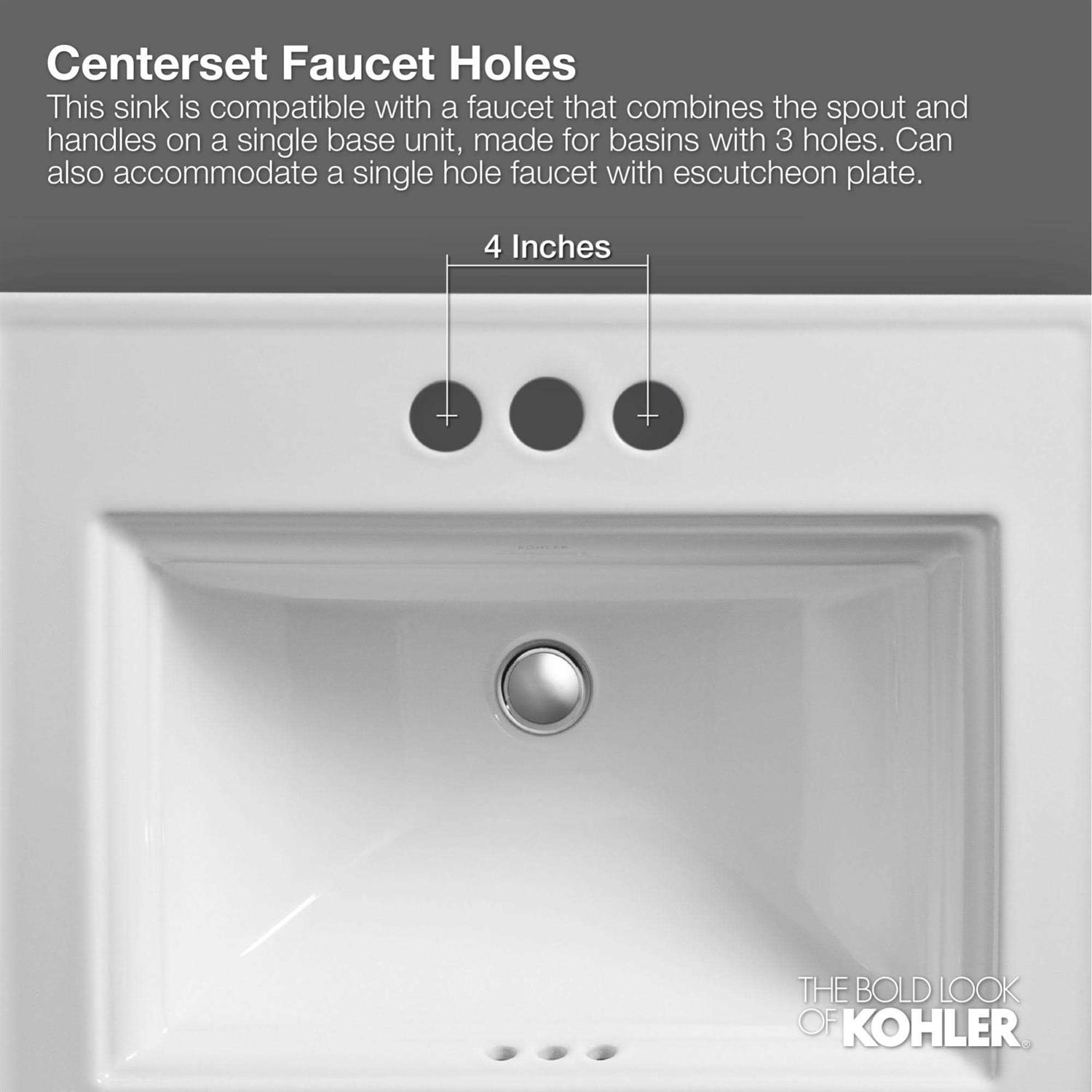 Kohler K-2196-4-0 Pennington Bathroom Sink White - Cheap Fitting
