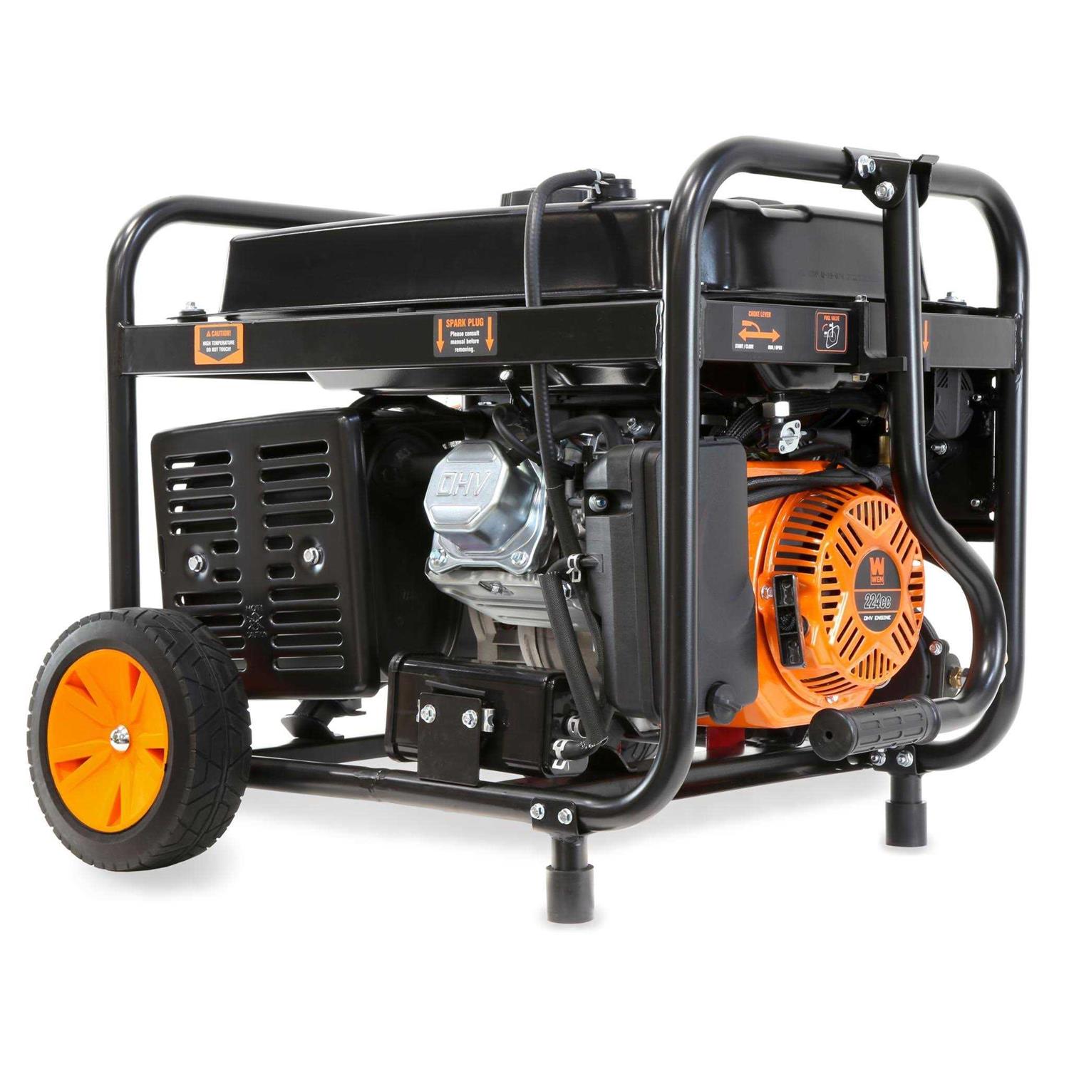 WEN 4750-Watt 120-Volt/240-Volt Dual Fuel Electric Start Portable Generator with Wheel Kit and CO Shutdown Sensor - Cheap Fitting