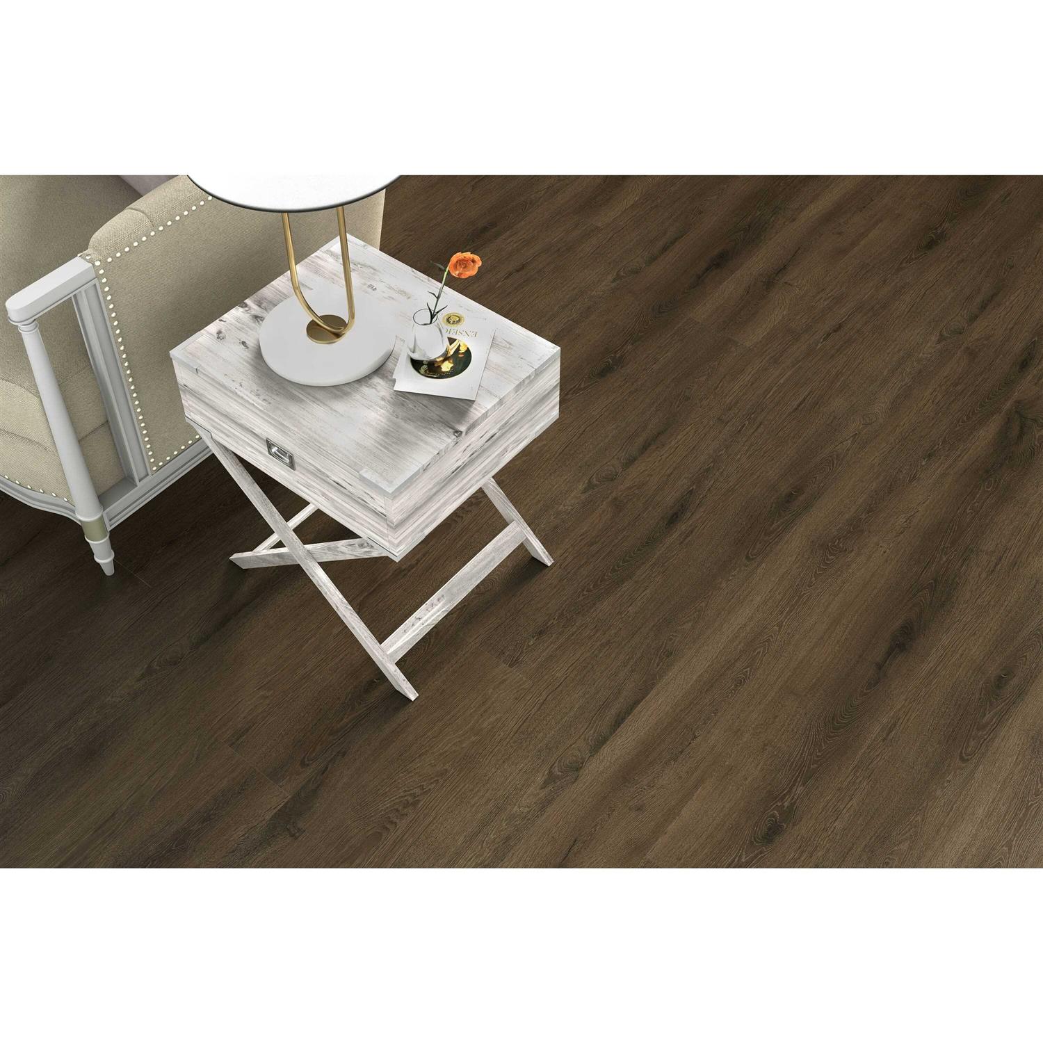 Style Selections ProCore Brown Plus Tudor Oak Wide Thick Waterproof Interlocking Luxury Flooring LWD5385RCB - Cheap Fitting