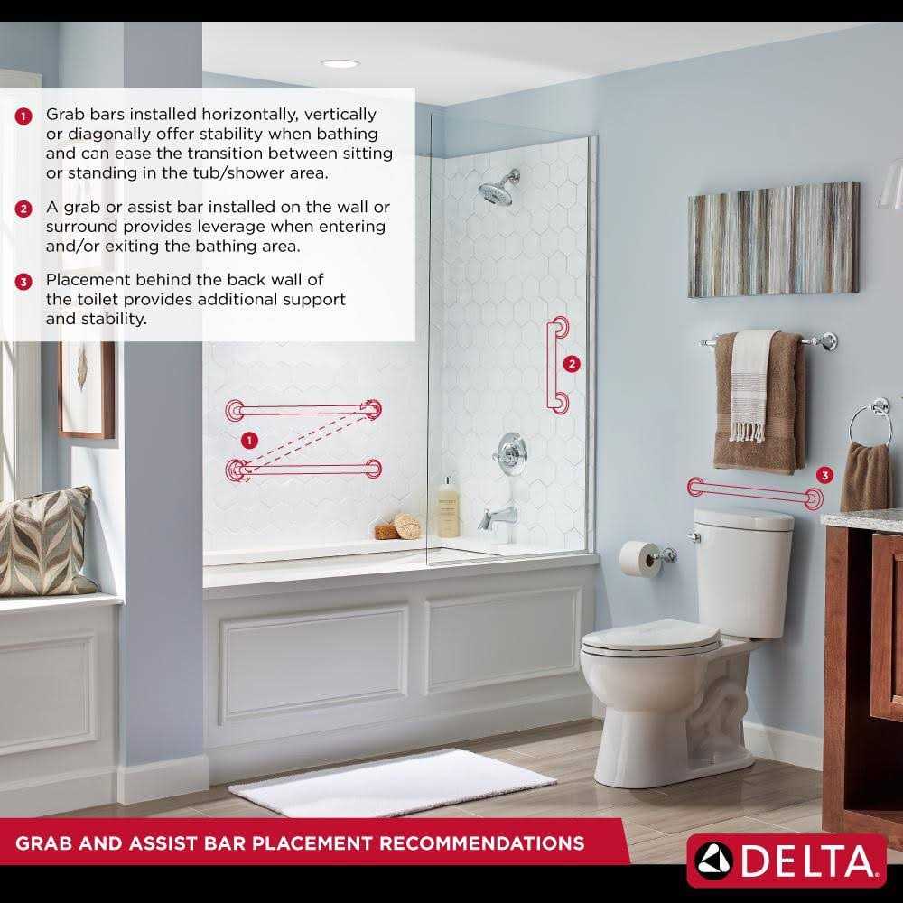 Delta Porter 9 in. x 7/8 in. Decorative Assist Bar - Cheap Fitting