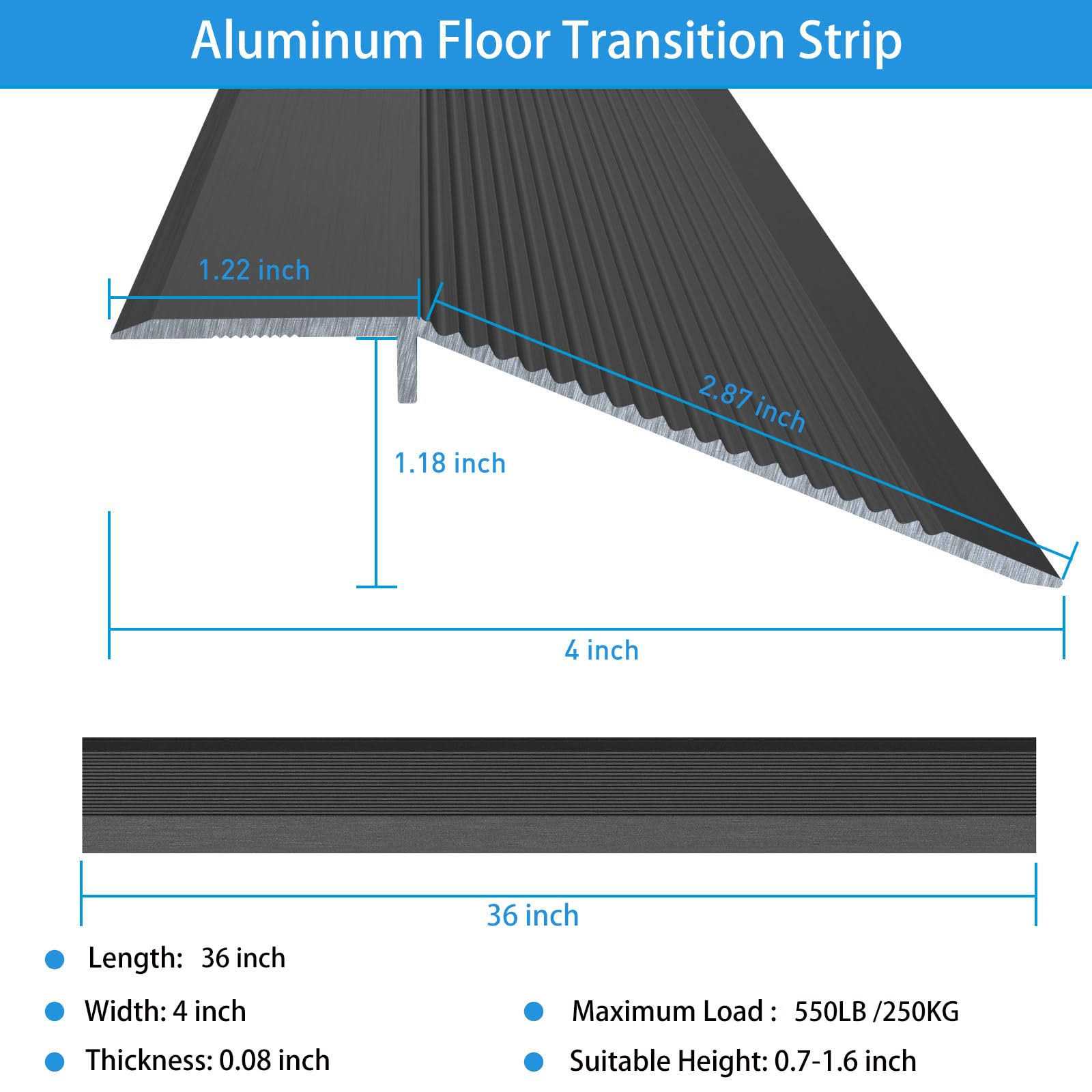NEICAGNE Floor Transition Strip Aluminum Transition Doorway 36 Inch Flooring - Cheap Fitting