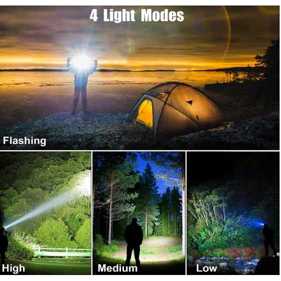 Tunfou LED Rechargeable Headlamp, 90000 Lumens Super Bright with 5 Modes and IPX6 Level Waterproof USB Rechargeable Headlamp - Cheap Fitting