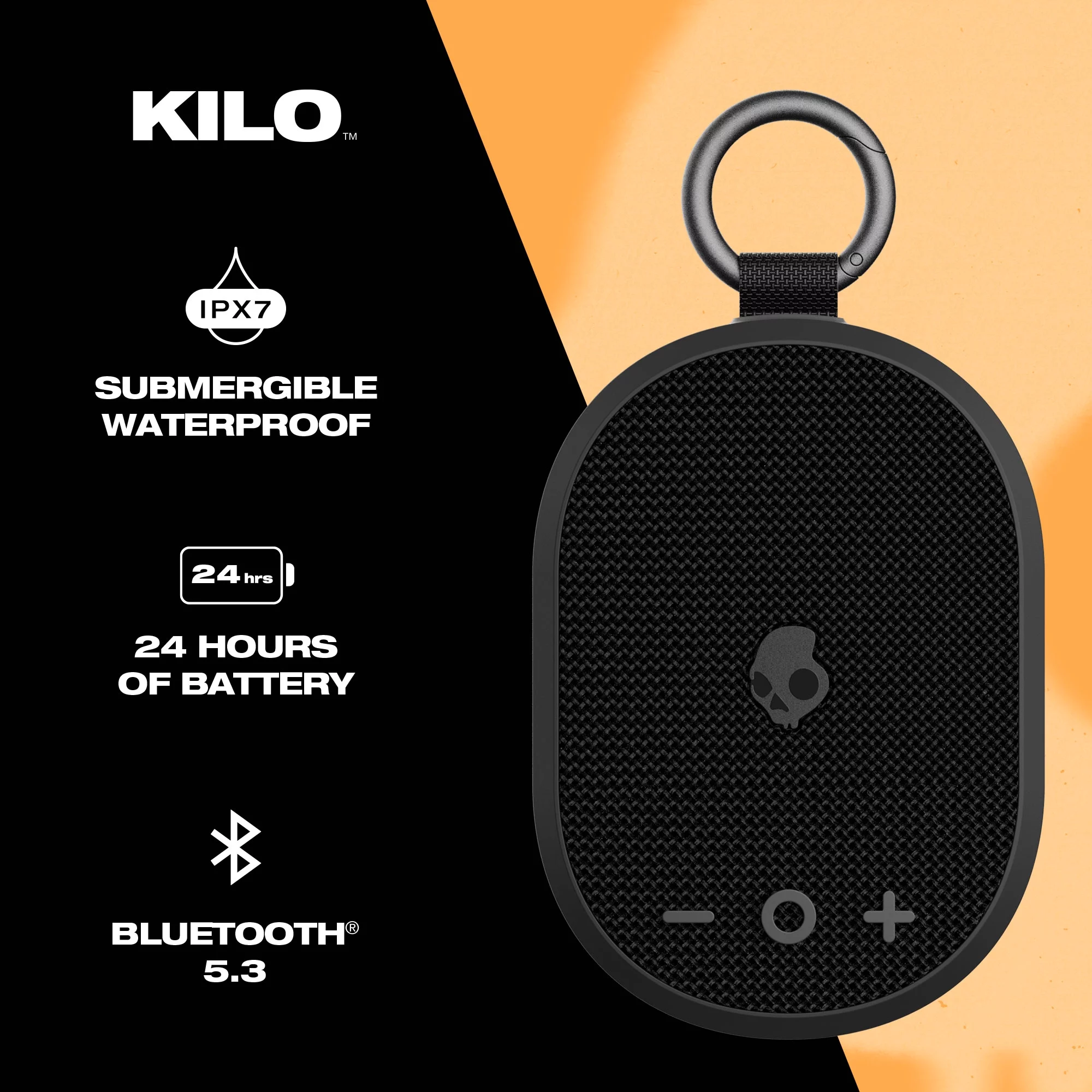 Skullcandy Kilo XT Small Portable Wireless Speaker, Black - Cheap Fitting