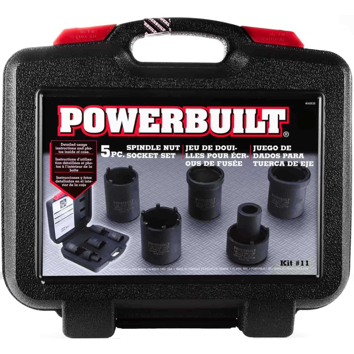 Powerbuilt Spindle Nut Socket Kit 648636 - Cheap Fitting