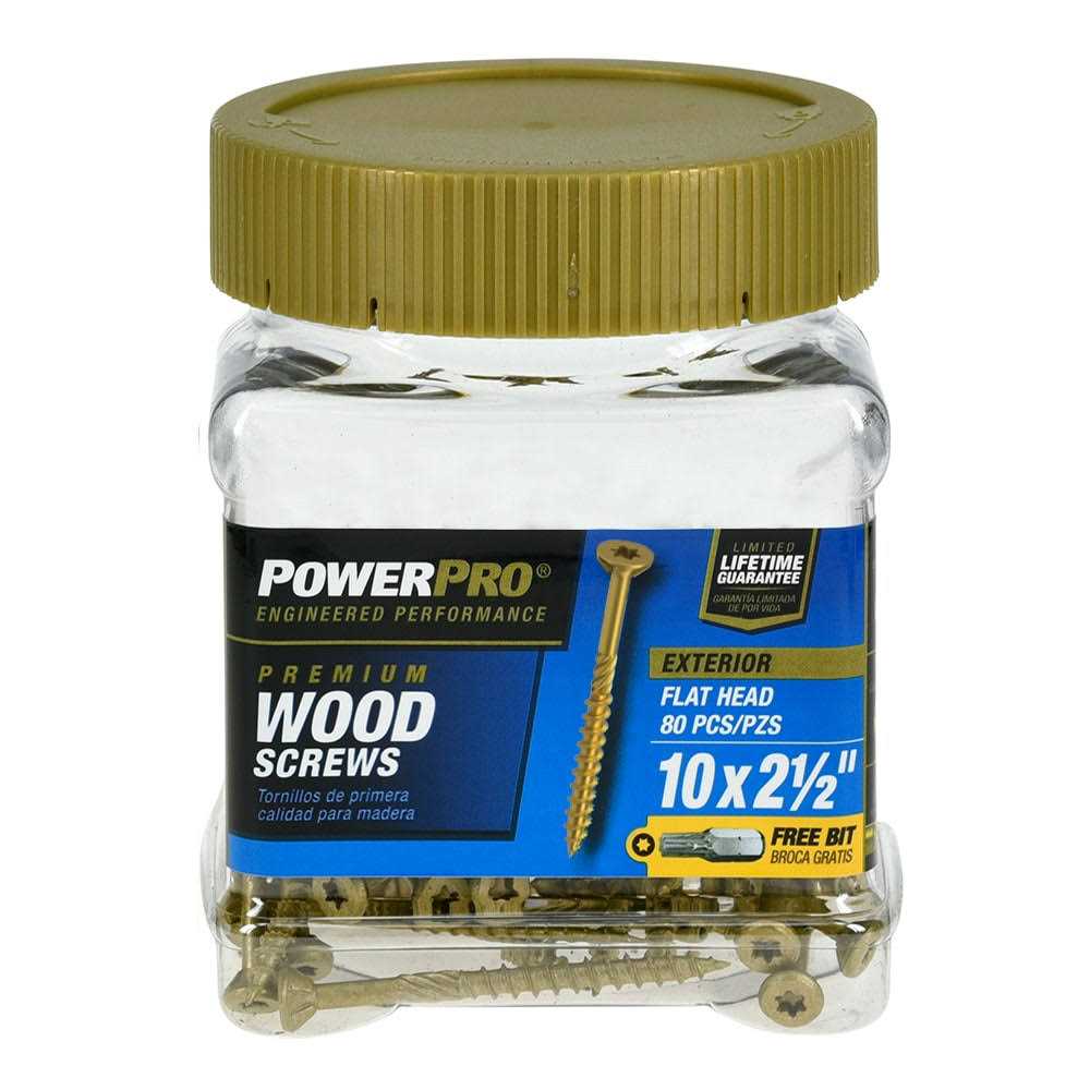 Power Pro #10 x 2-1/2-in Epoxy Exterior Wood Screws - Cheap Fitting