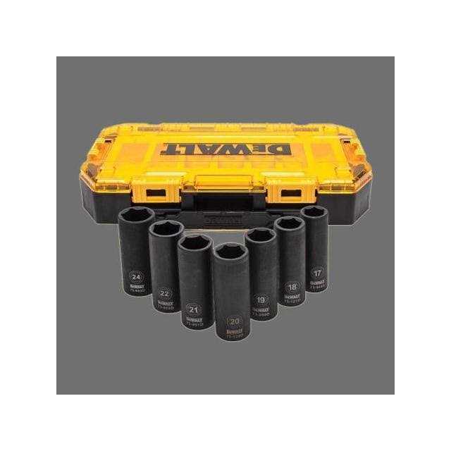 DeWalt DWMT74737 1/2 Deep Drive Impact Socket Set - Cheap Fitting