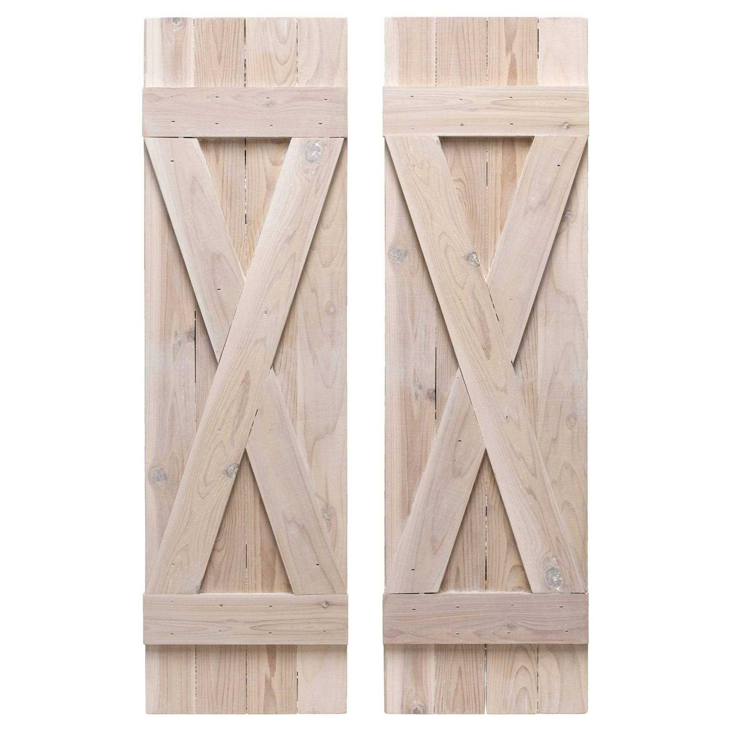 Dogberry Collections x Board Batten Extrior Shutters Pair - Cheap Fitting