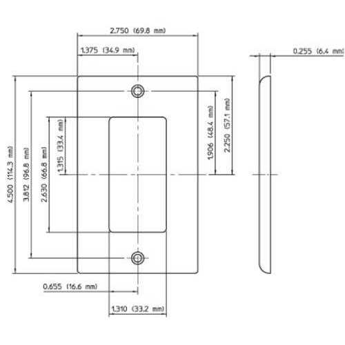 Leviton 1-Gang Decora/GFCI Device Wallplate 80401-NGY - Cheap Fitting