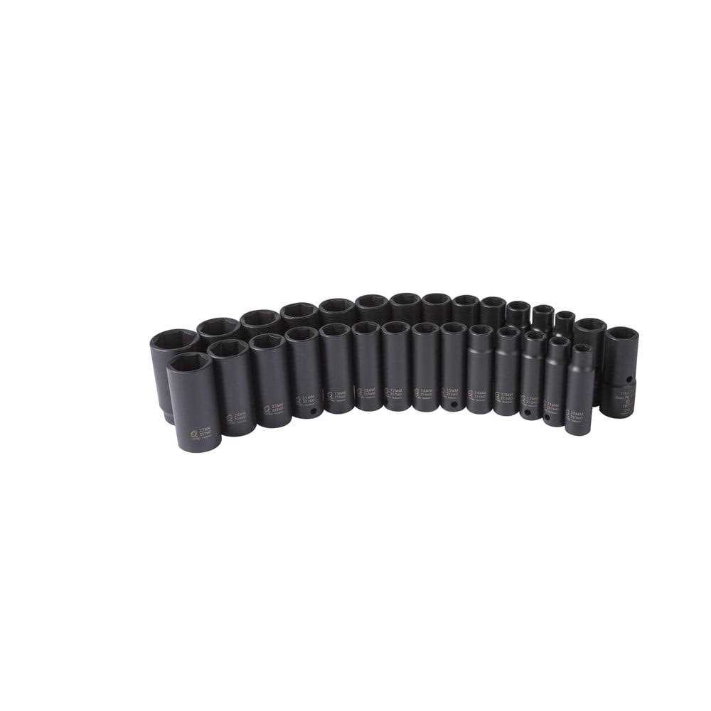 Sunex 5153DD 1/2 Drive SAE/Metric Master Double Deep Impact Socket Set - Cheap Fitting