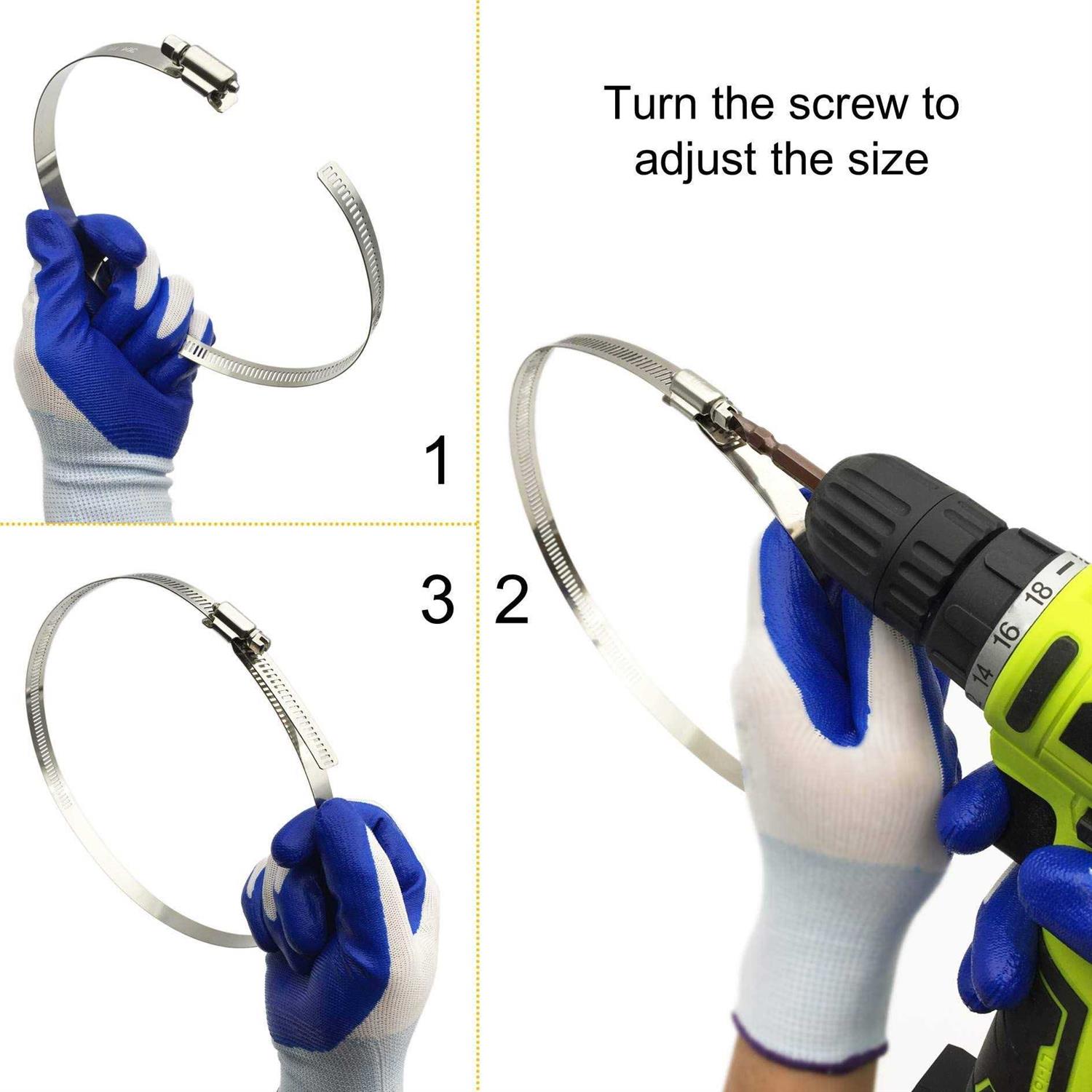 Eesteck Adjustable 304 Stainless Steel Duct Clamps Hose - Cheap Fitting