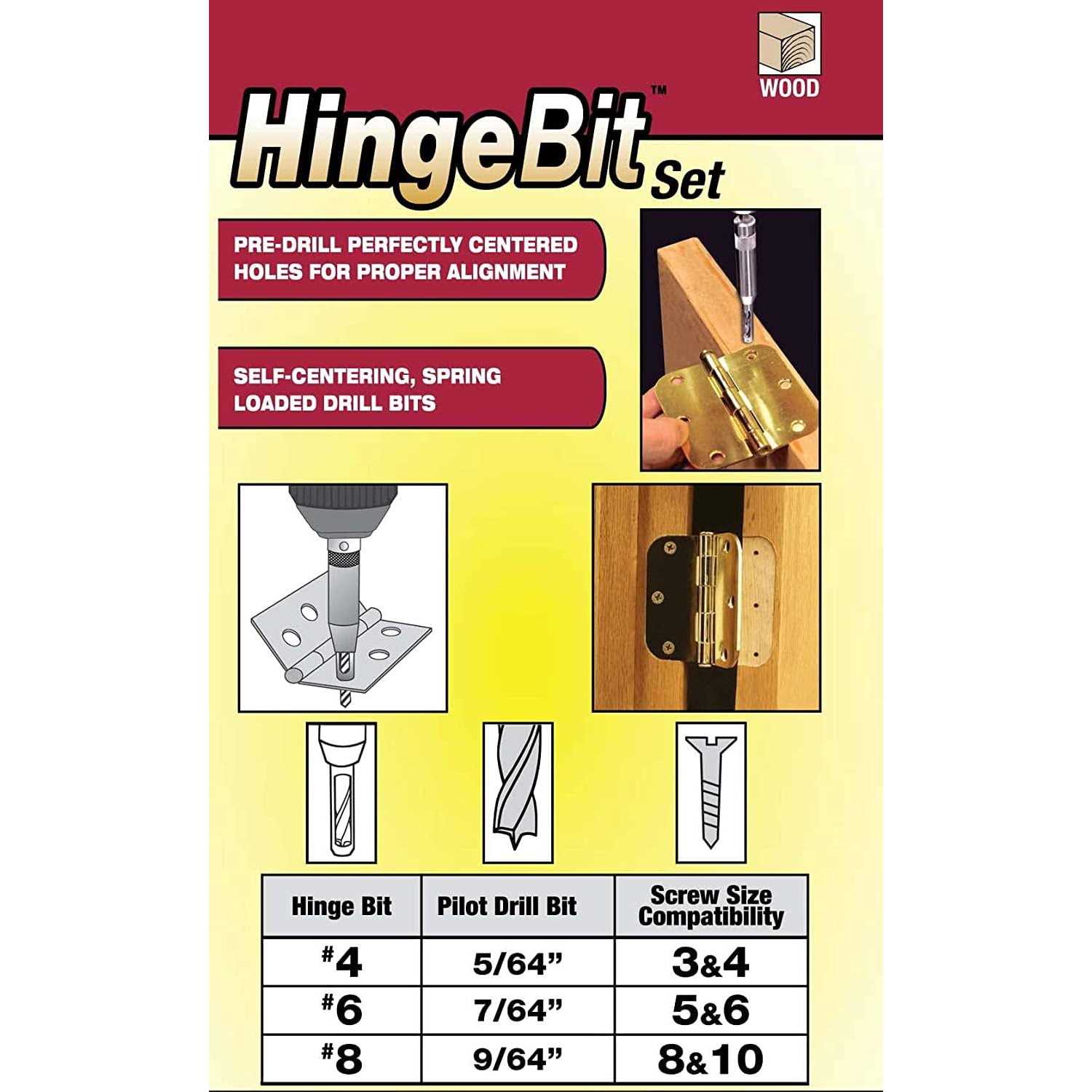 Milescraft Hinge Bit Set 2317 - Cheap Fitting