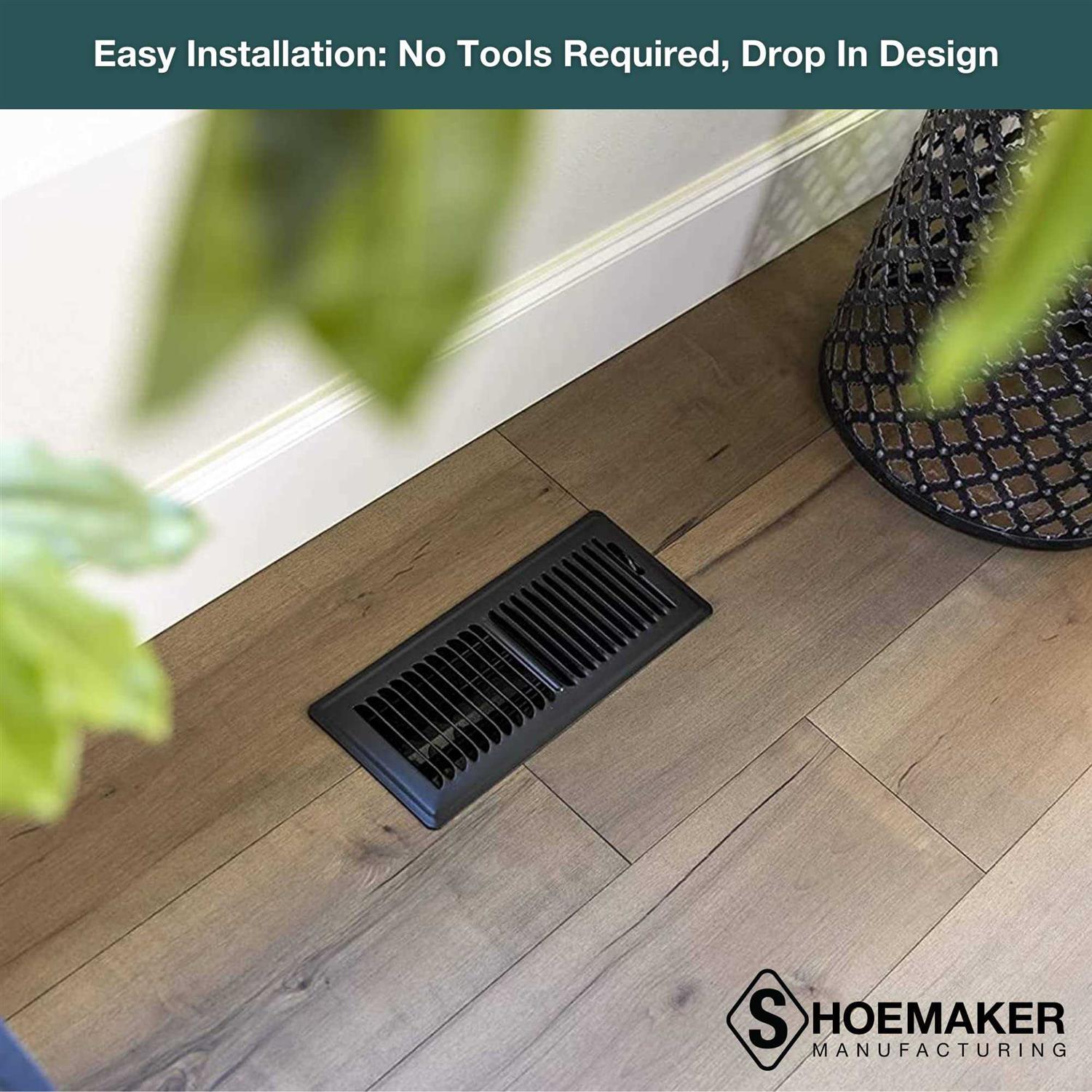 Shoemaker Manufacturing Premium Floor Register - Cheap Fitting