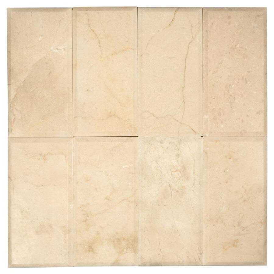 Apollo Tile and 3-in. x 6-in. Beveled Polished Marble Subway Tile - Cheap Fitting