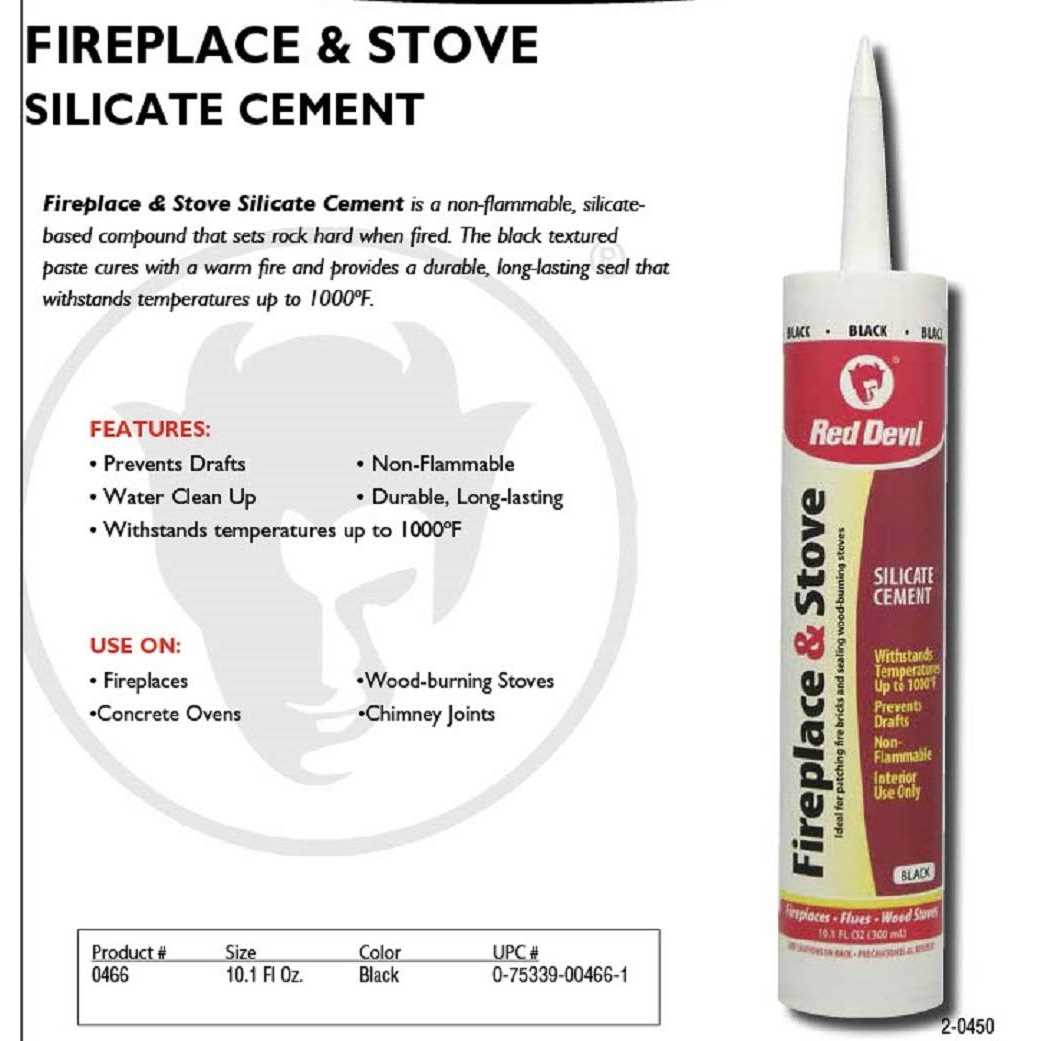 Red Devil Fireplace & Stove Repair Sealant - Cheap Fitting