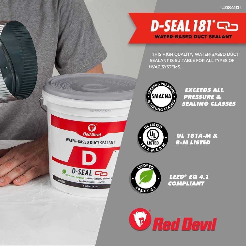 Red Devil RD-DS 181 0.5 Gal. Acrylic Latex Duct Sealant - Cheap Fitting