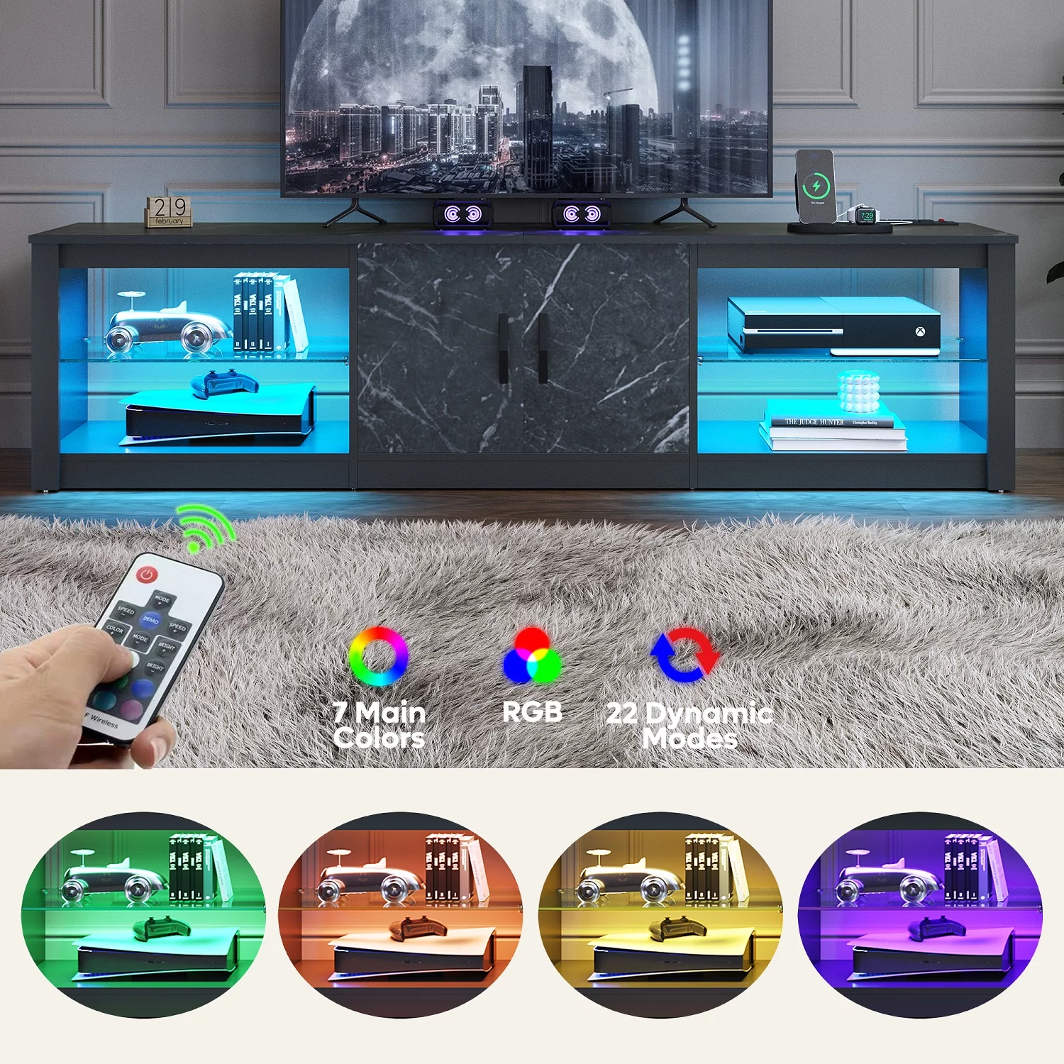 Bestier TV Stand for TVs up to 75