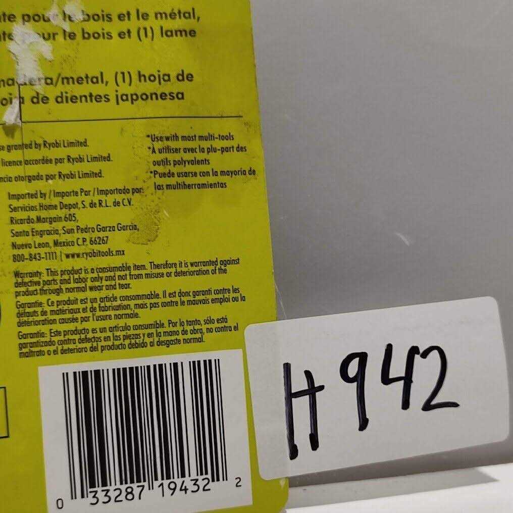 Ryobi 4-Piece Wood and Metal Oscillating Multi-Tool Blade Set - Cheap Fitting