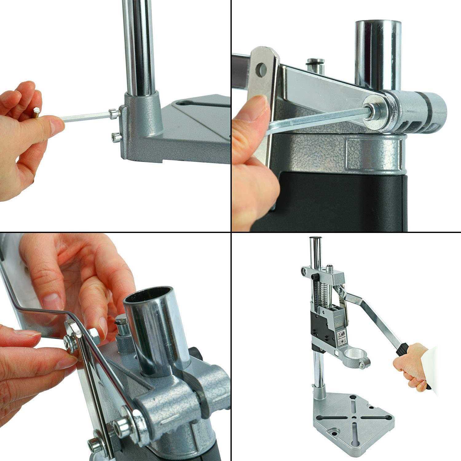 YaeTek Adjustable Drill Press Stand for Drill Workbench Repair Tool Universal Bench Clamp Support Tool - Cheap Fitting