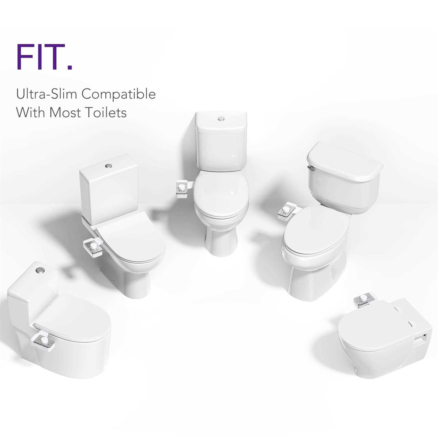 Veken Bidet Attachment For Toilet Ultra-Slim Self Cleaning Fresh Water Sprayer - Cheap Fitting