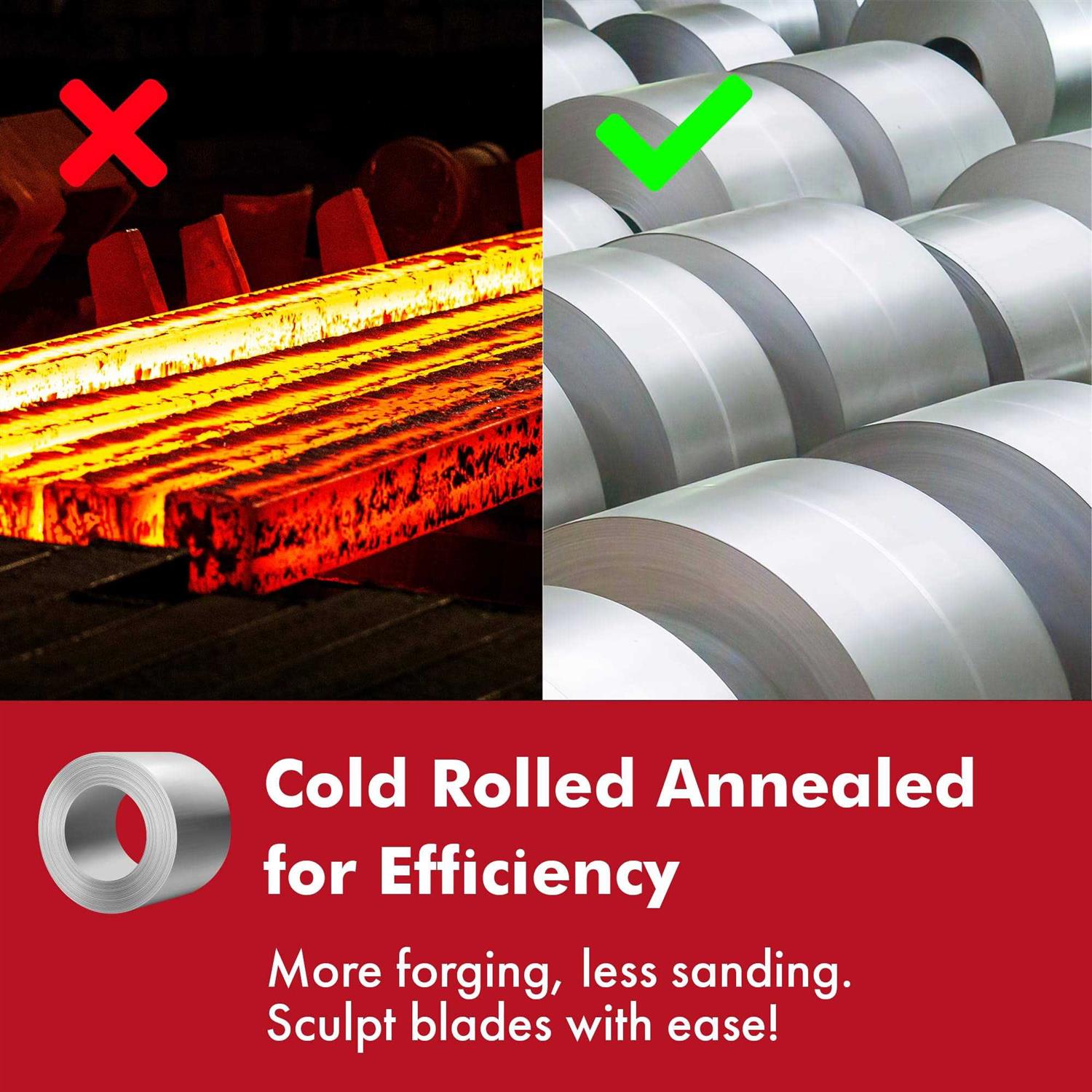 Patriot Steel 1095 High Carbon Knife Making & Forging Steel Cold Rolled Annealed Steel for Knife Making Supplies - Cheap Fitting