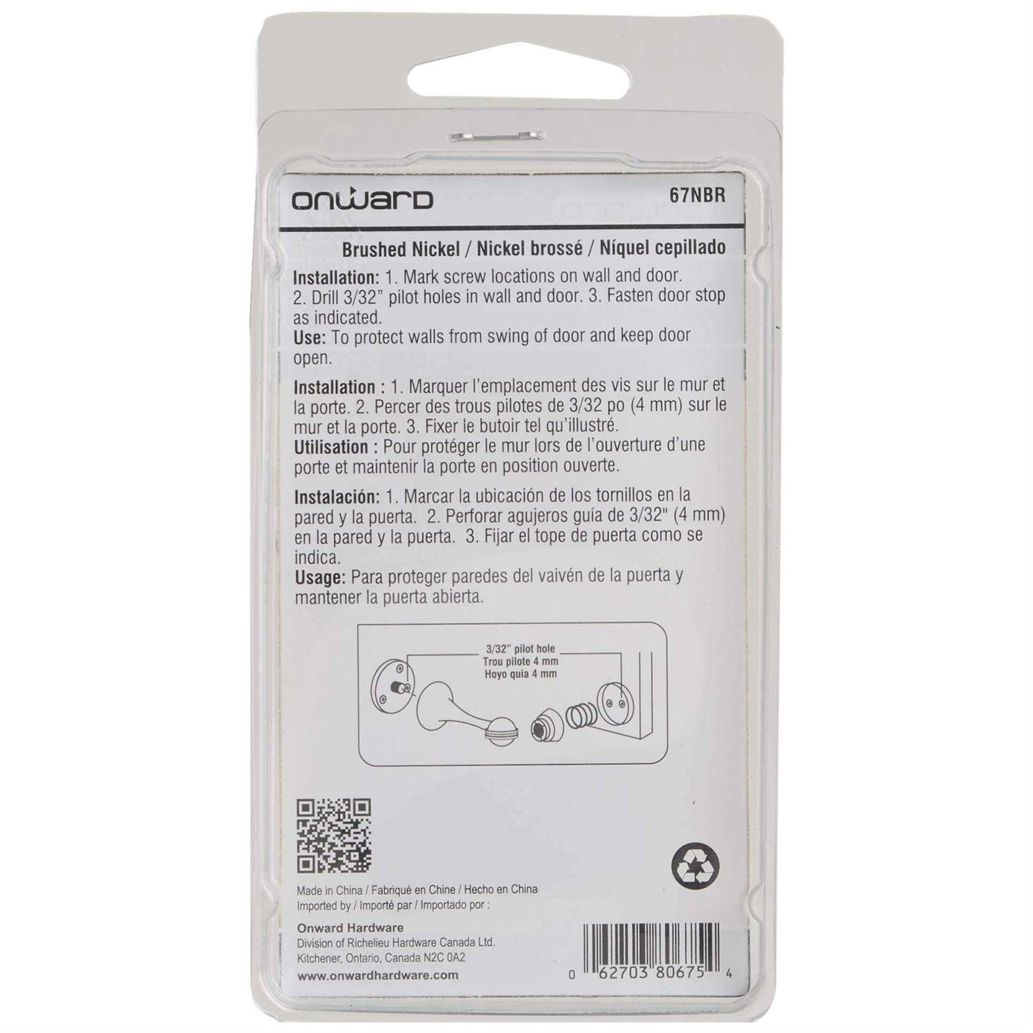 Richelieu 67NBR Magnetic Door Stop Brushed Nickel - Cheap Fitting