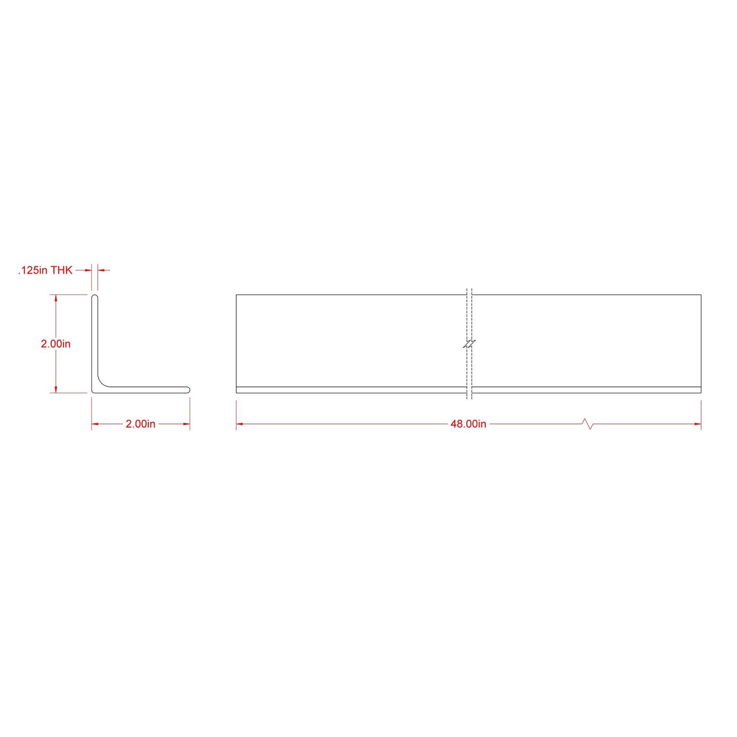 1/8x2x48 Steel Angle - Cheap Fitting