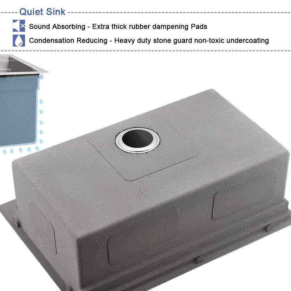 33 Inch Drop In Kitchen Sink Workstation-hovheir 33×22 Stainless Steel Topmount Double Ledges Workstation Sink 16 Gauge Deep Single Bowl Overmount - Cheap Fitting