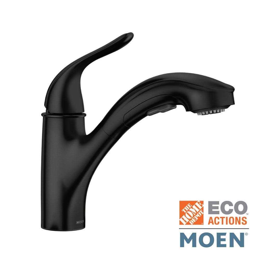 MOEN Brecklyn Single Handle Pull Out Sprayer Kitchen Faucet with Power Clean - Cheap Fitting