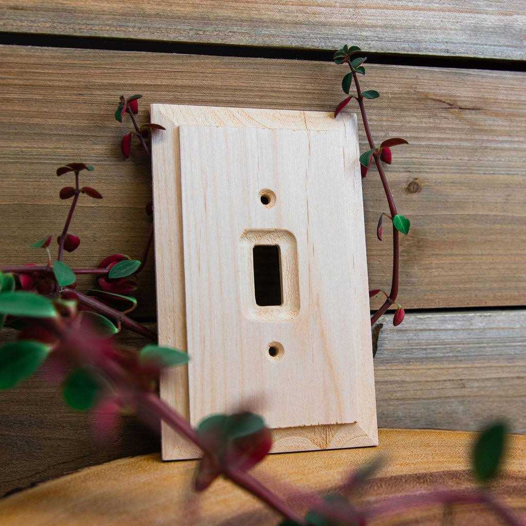 Amerelle Baker Triple Toggle Unfinished Wood Wallplate 180TTT - Cheap Fitting