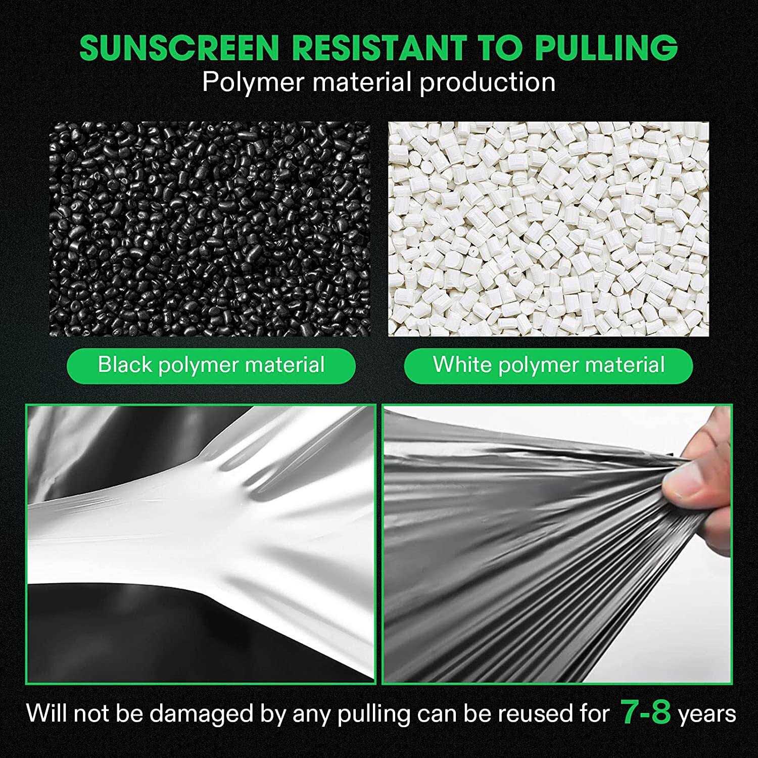 VIVOSUN Black and White Panda Film 10 x 5.5 Mil Poly Film - Cheap Fitting