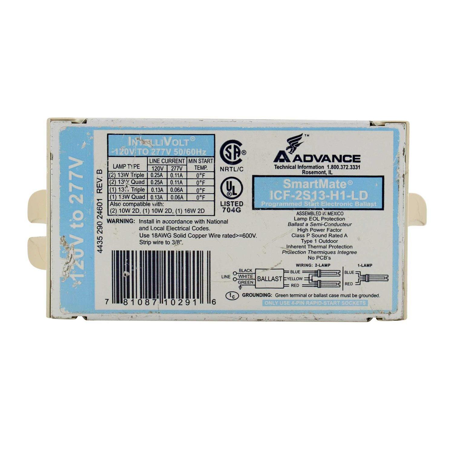 Advance ICF-2S13-H1-LD-K CFL Ballast - Cheap Fitting