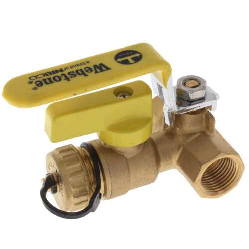 Webstone Brass w/Drain,3-Way,IPSxHose,1/2 in 40612 - Cheap Fitting