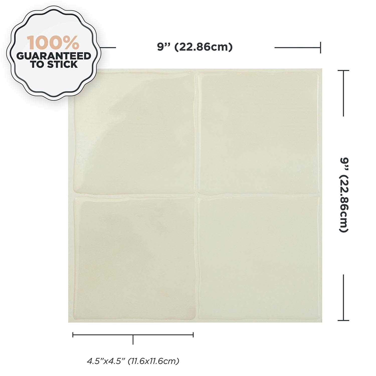 Smart Tiles Zellige Oia Beige 9 in. x 9 in. Vinyl Peel and Stick Tile - Cheap Fitting