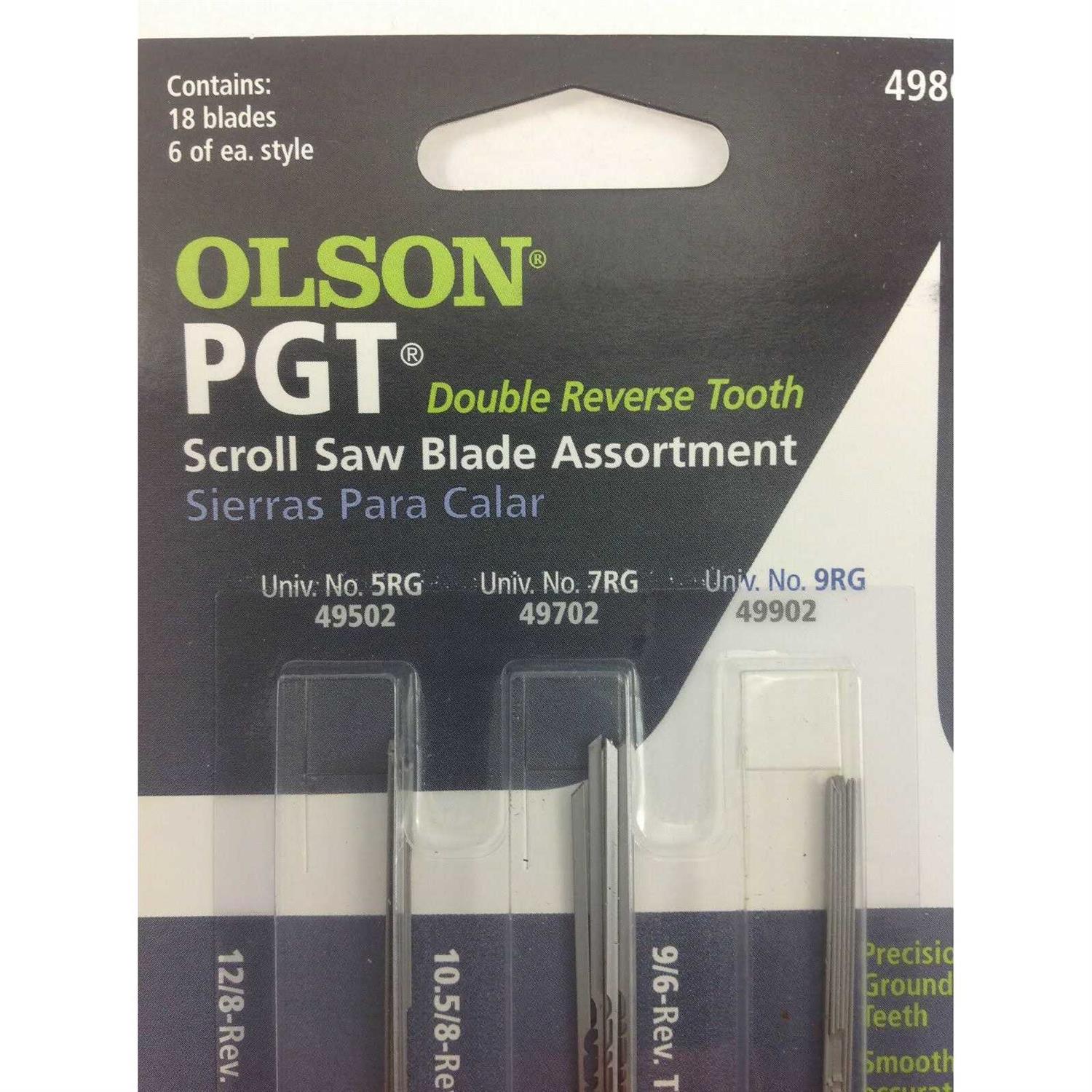 Olson Saw Pg49802 PGT Assortment Scroll Saw Blade - Cheap Fitting