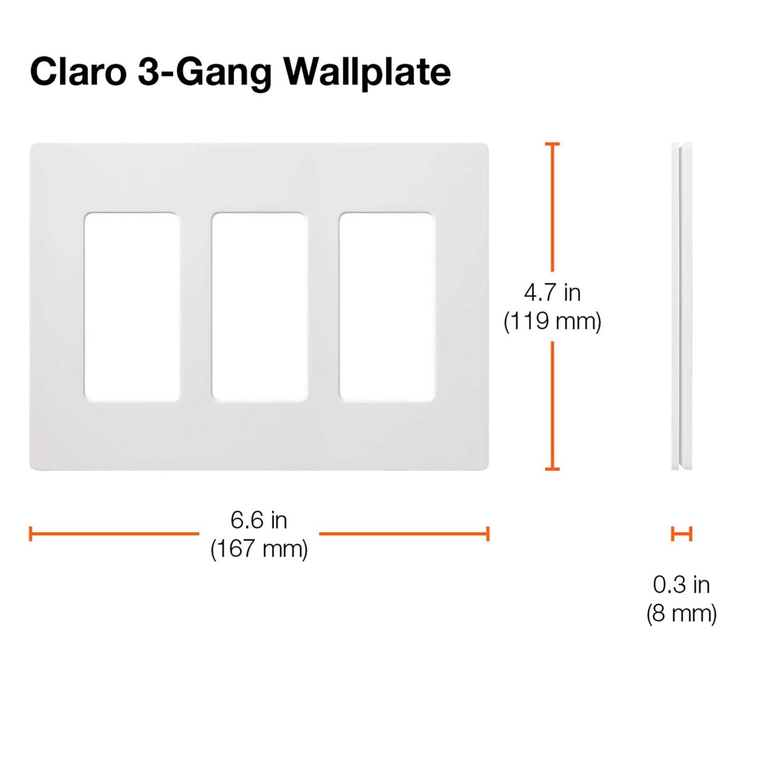 Lutron Claro 3-Gang CW-3 - Cheap Fitting