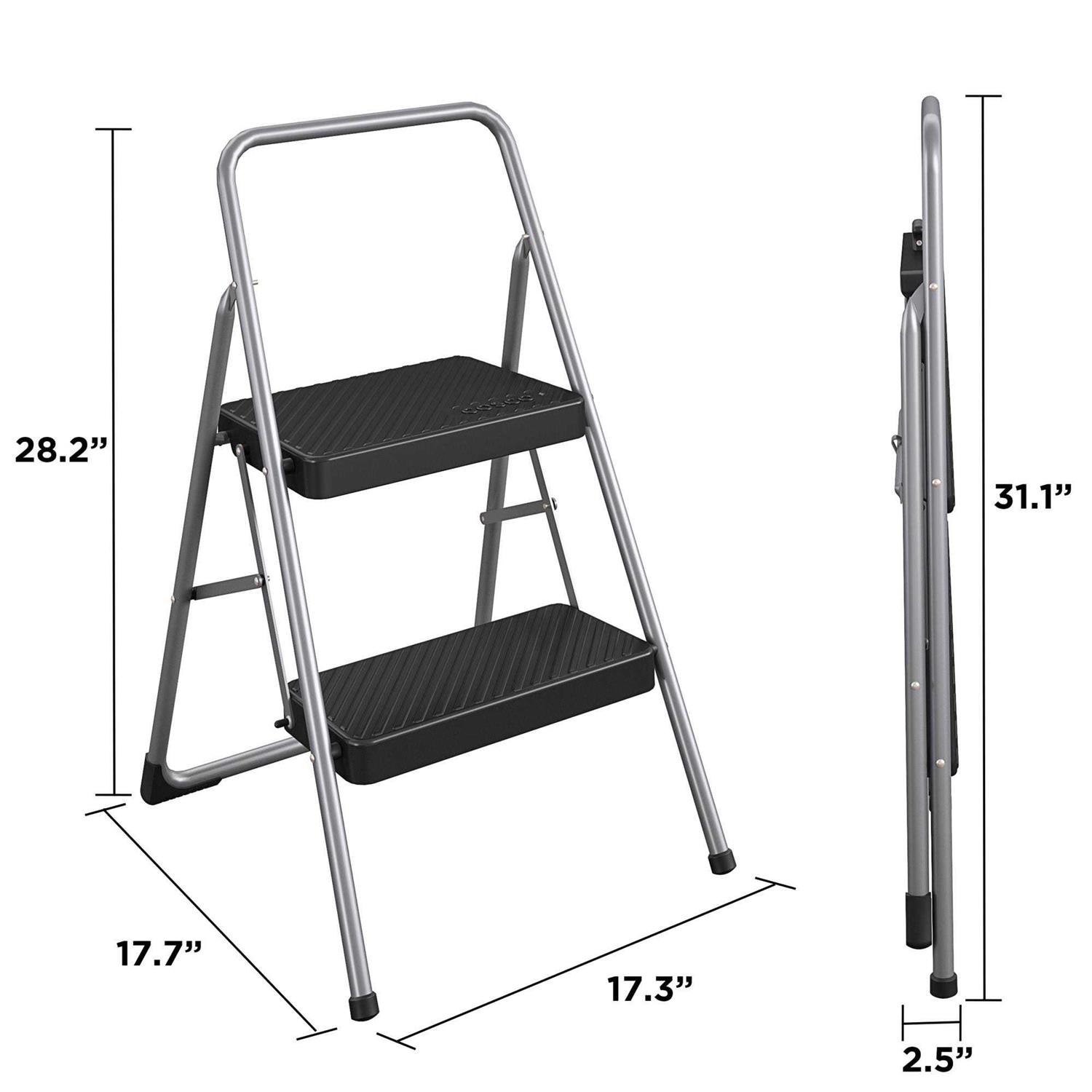 Cosco 2-Step Folding Steel Step Stool - Cheap Fitting