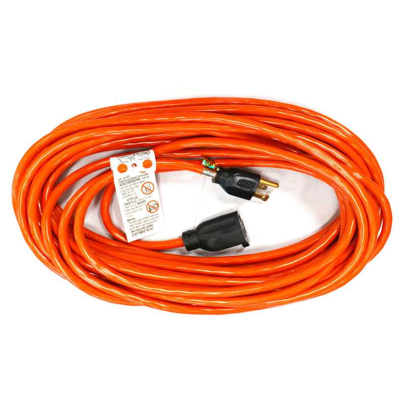 Ace Indoor or Outdoor 100 ft. L Orange Extension Cord 16/3 SJTW - Cheap Fitting