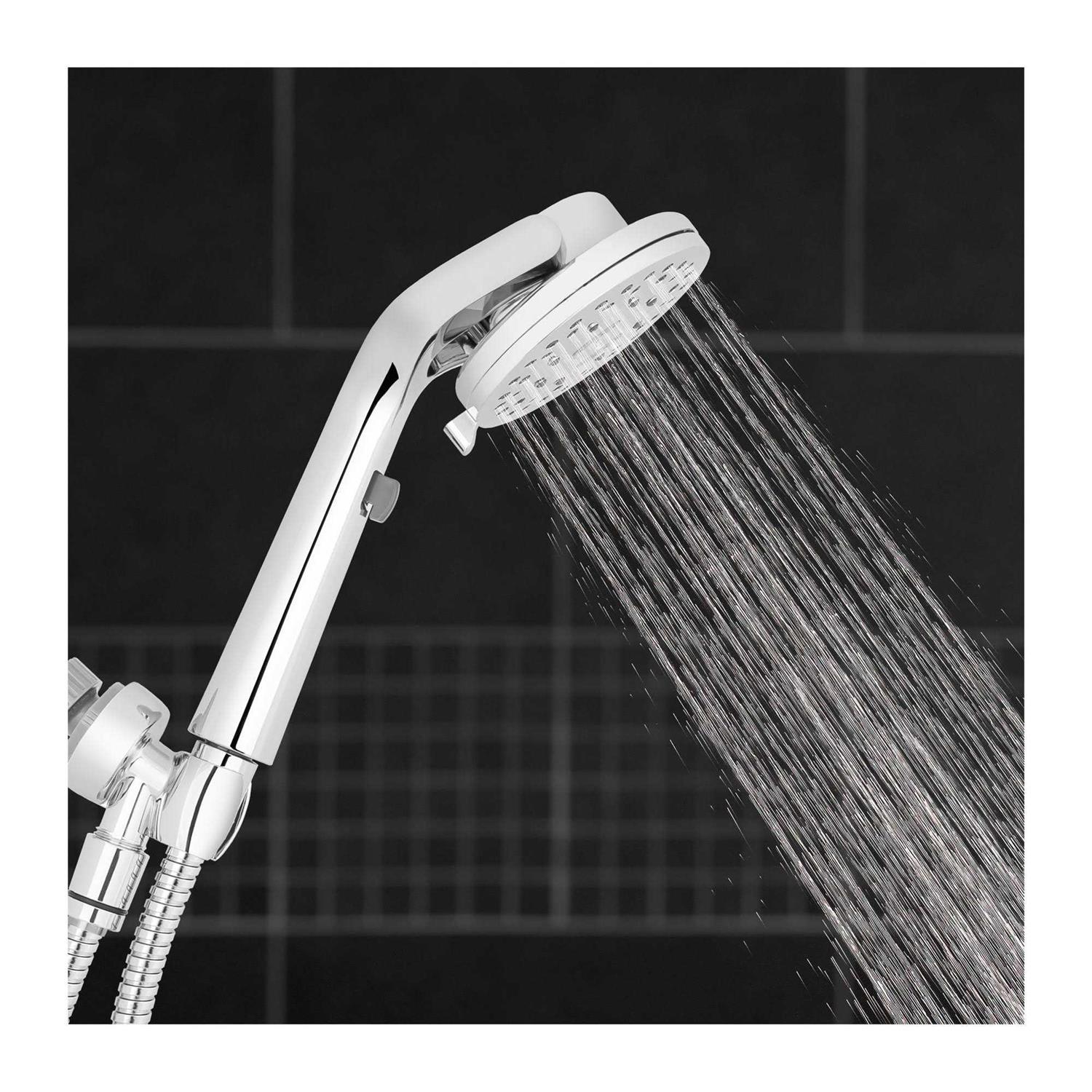 Waterpik ShowerCare Pivoting 5 Spray Settings Shower Head - Cheap Fitting