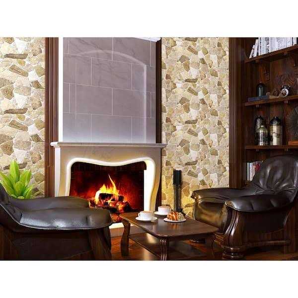 Dundee Deco 3D Falkirk Renfrew 39 in. x 25 Faux Stone PVC Decorative Wall Paneling - Cheap Fitting