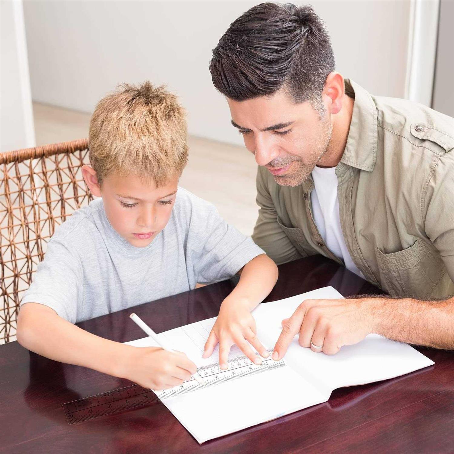 Adisalyd Ruler 12 inch, Clear Plastic 12 inch Ruler, Apply to Rulers for Kids and Office Use Measuring Tools - Cheap Fitting