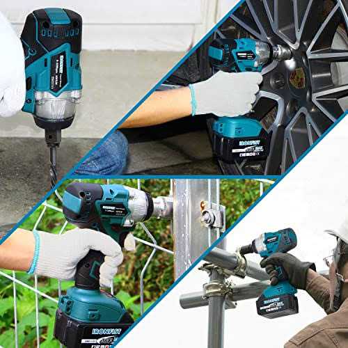 IRONFIST Cordless Impact Wrench Electric Power Impact Screwdriver with 21V Lithium Battery Brushless Motor with 420Nm Torque - Cheap Fitting